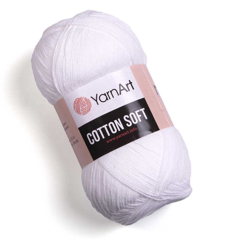 Příze Cotton Soft - razivě bílá YarnArt