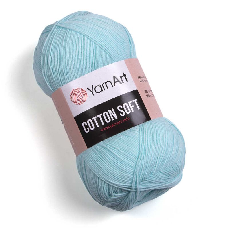 Příze Cotton Soft - světlounce tyrkysová YarnArt