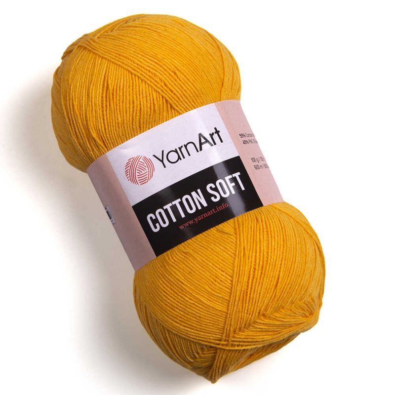 Příze Cotton Soft - tmavě žlutá YarnArt