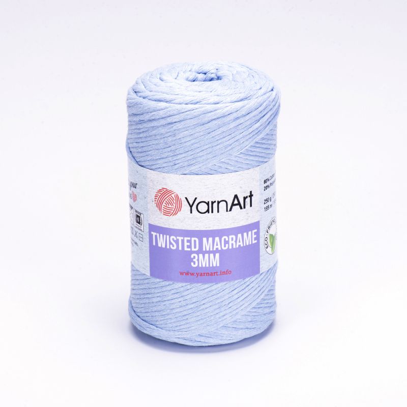 Příze Twisted Macrame 3mm - bleděmodrá YarnArt