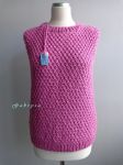 Dámská pletená vesta - růžovofialová ( S/M ) Gabrysa