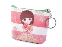 Dívčí peněženka / pouzdro 10x12 cm - světle růžová