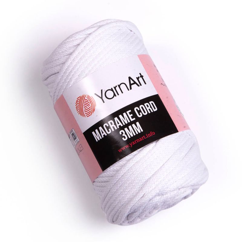 Macrame Cord 3mm - bílá YarnArt