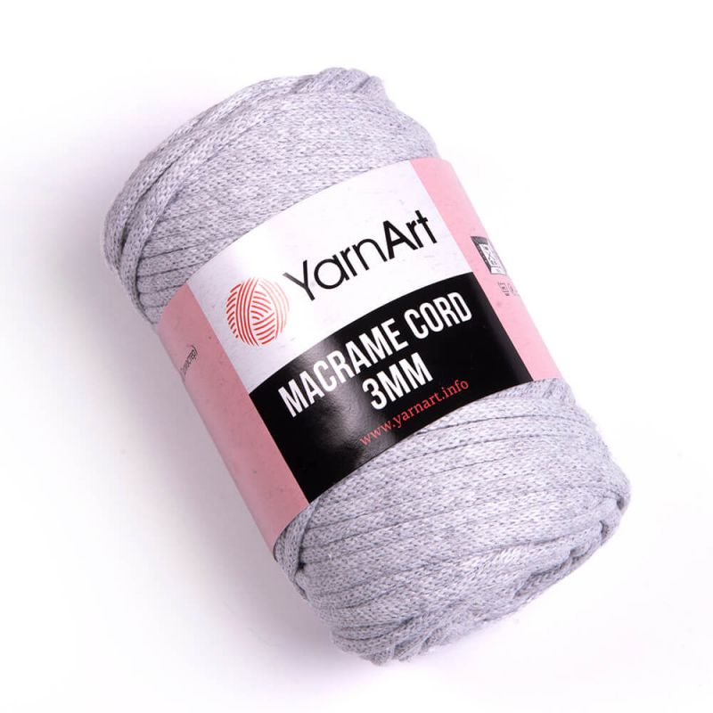 Macrame Cord 3mm - světlounce šedá YarnArt