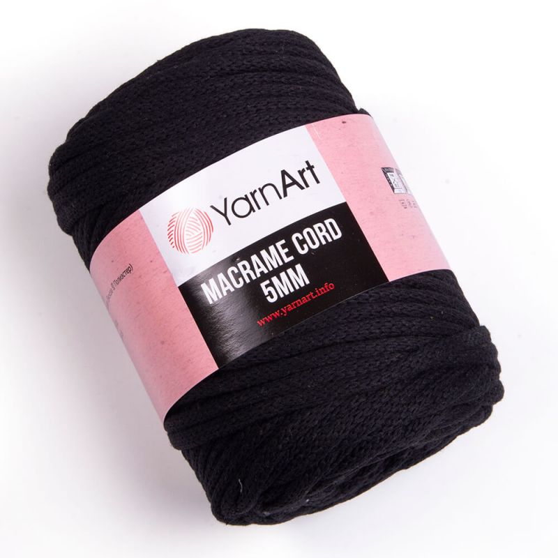 Příze Macrame Cord 5mm - černá YarnArt