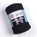 Příze Macrame Cotton Lurex - černá YarnArt