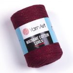 Příze Macrame Cotton Lurex - vínová