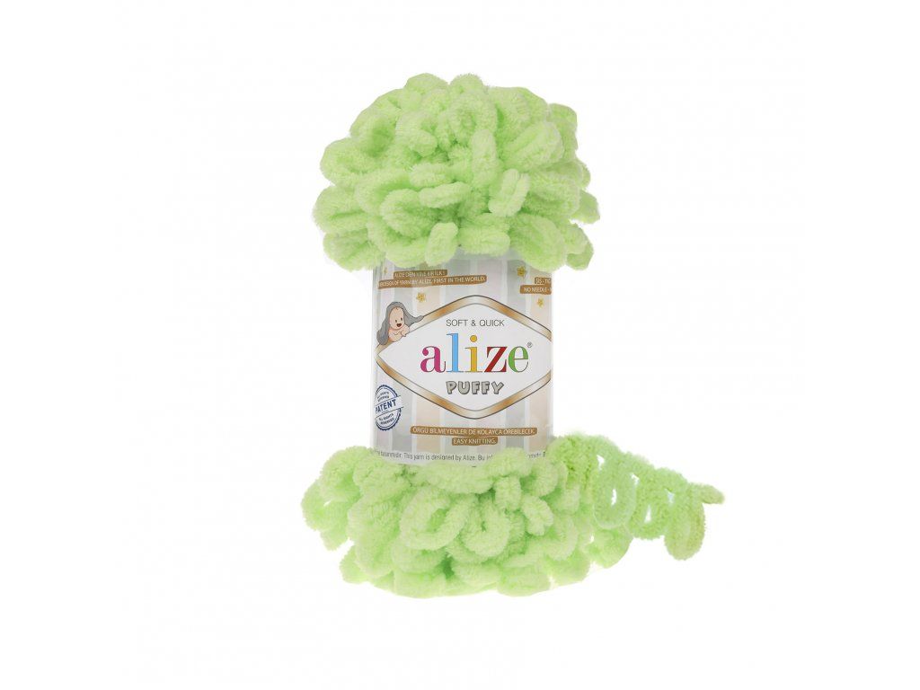 Příze Puffy - světle zelená Alize