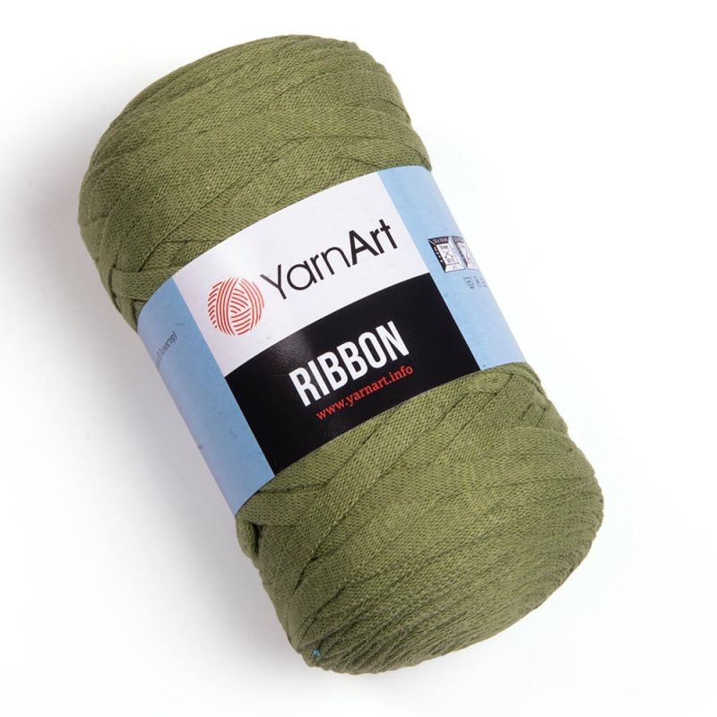 Příze Ribbon - olivově zelená YarnArt