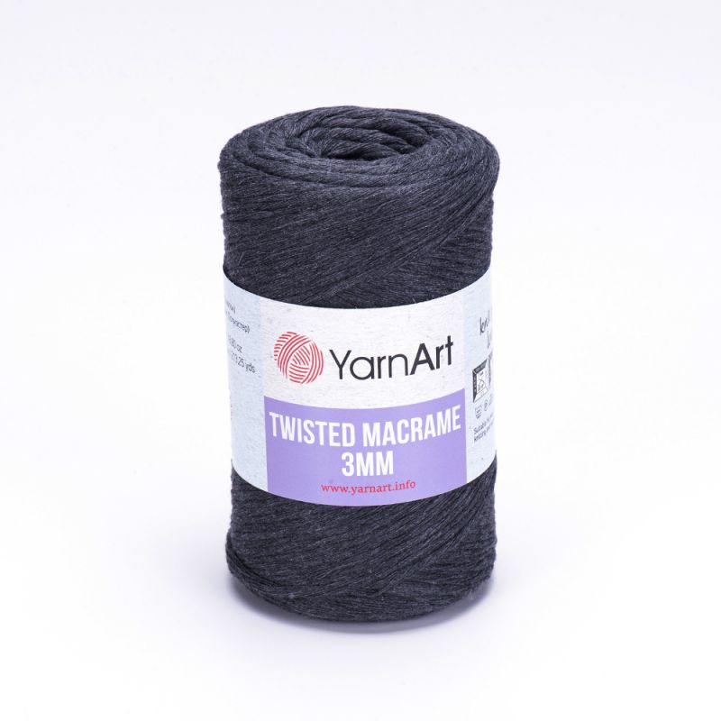 Příze Twisted Macrame 3mm - antracitová YarnArt