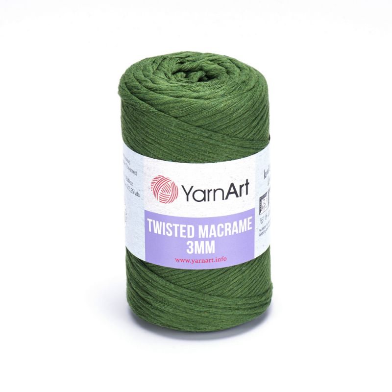 Příze Twisted Macrame 3mm - olivově zelená YarnArt