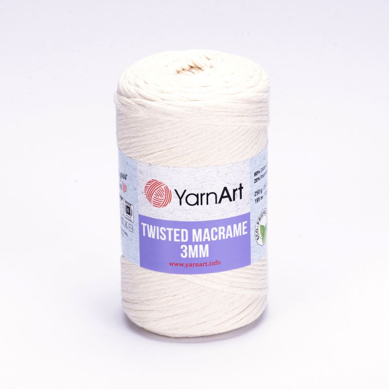 Příze Twisted Macrame 3mm - smetanová YarnArt