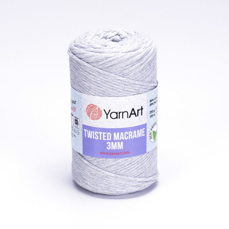 Příze Twisted Macrame 3mm - světle šedá YarnArt