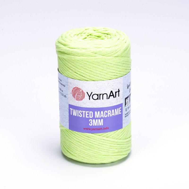 Příze Twisted Macrame 3mm - světle zelená YarnArt