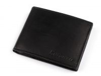 Pánská kožená peněženka 9,5x11 cm - černá