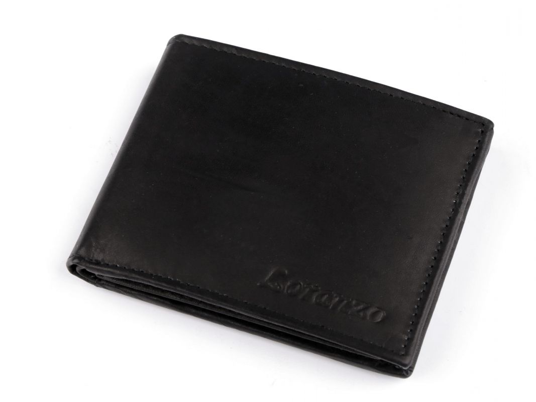 Pánská kožená peněženka 9,5x11 cm - černá ???