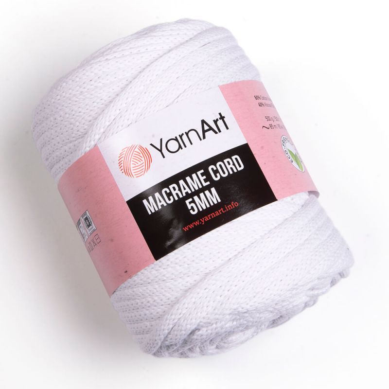 Macrame Cord 5mm - bílá YarnArt