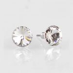 Náušnice rivoli 9mm - bílé Swarovski