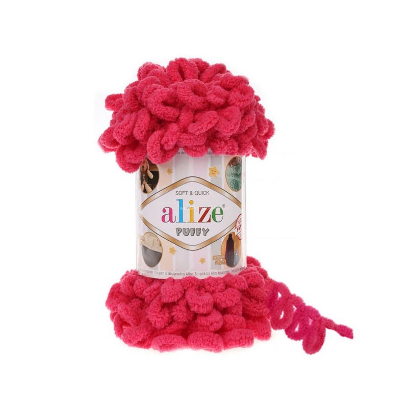 Příze Puffy - tmavě růžová Alize
