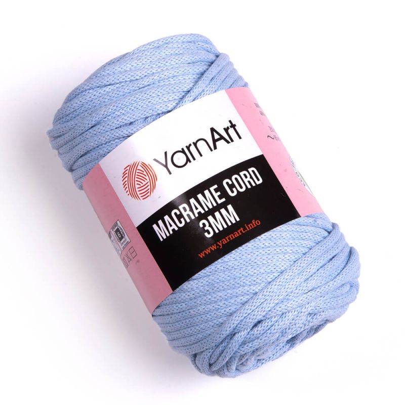 Macrame Cord 3mm - bleděmodrá YarnArt