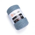 Příze Macrame Cotton - šedomodrá