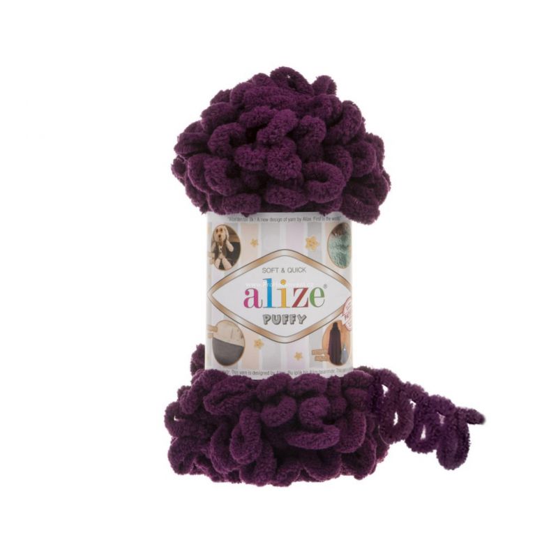 Příze Puffy - tmavě fialová Alize