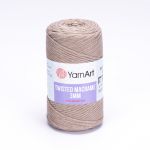 Příze Twisted Macrame 3mm - světle hnědá