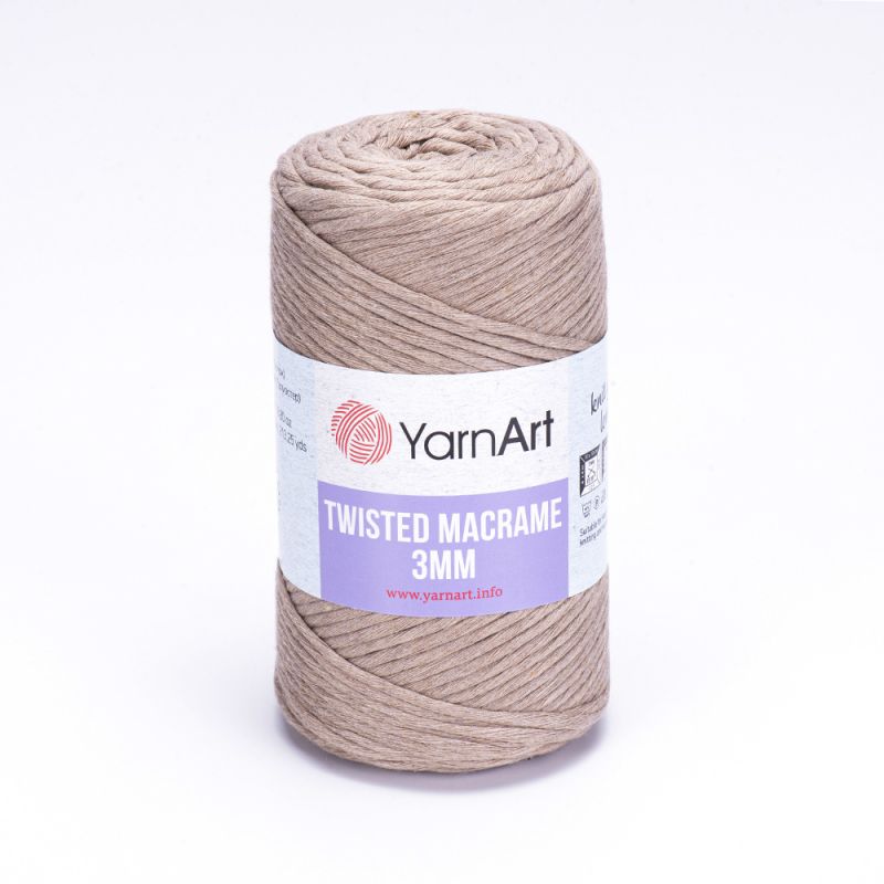 Příze Twisted Macrame 3mm - světle hnědá YarnArt