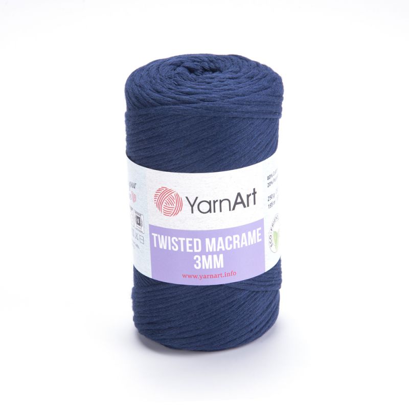 Příze Twisted Macrame 3mm - tmavě modrá YarnArt