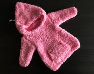 Dívčí pletený svetr - růžový ( 62/68 )