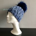 Dámská pletená čepice - modrá