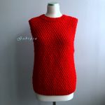 Dámská pletená vesta - červená ( M )