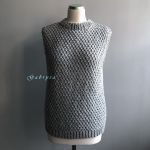 Dámská pletená vesta - světle šedá ( S/M )