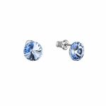 Náušnice rivoli 9mm - světle modré Swarovski JSB BIJOUX