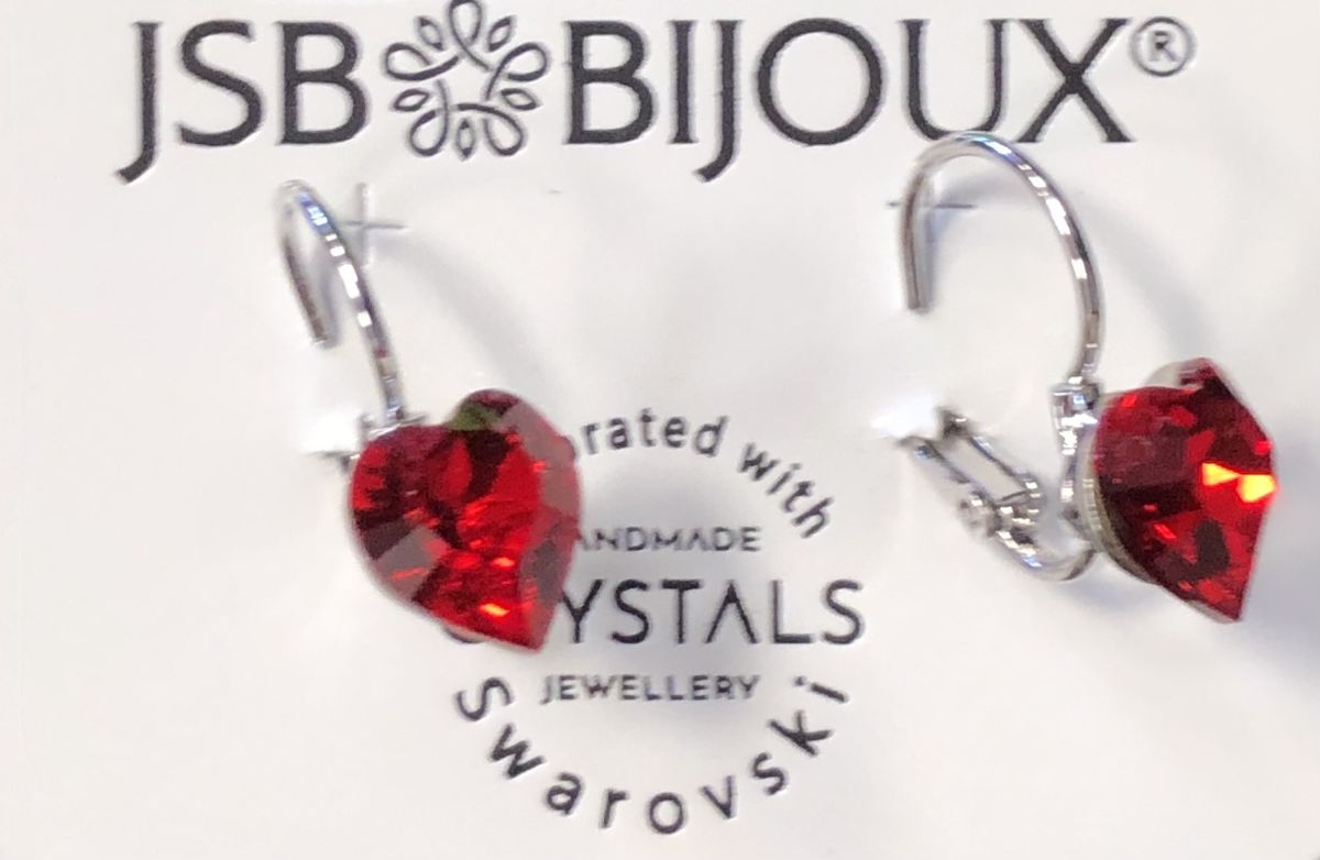Náušnice srdce Swarovski JSB BIJOUX