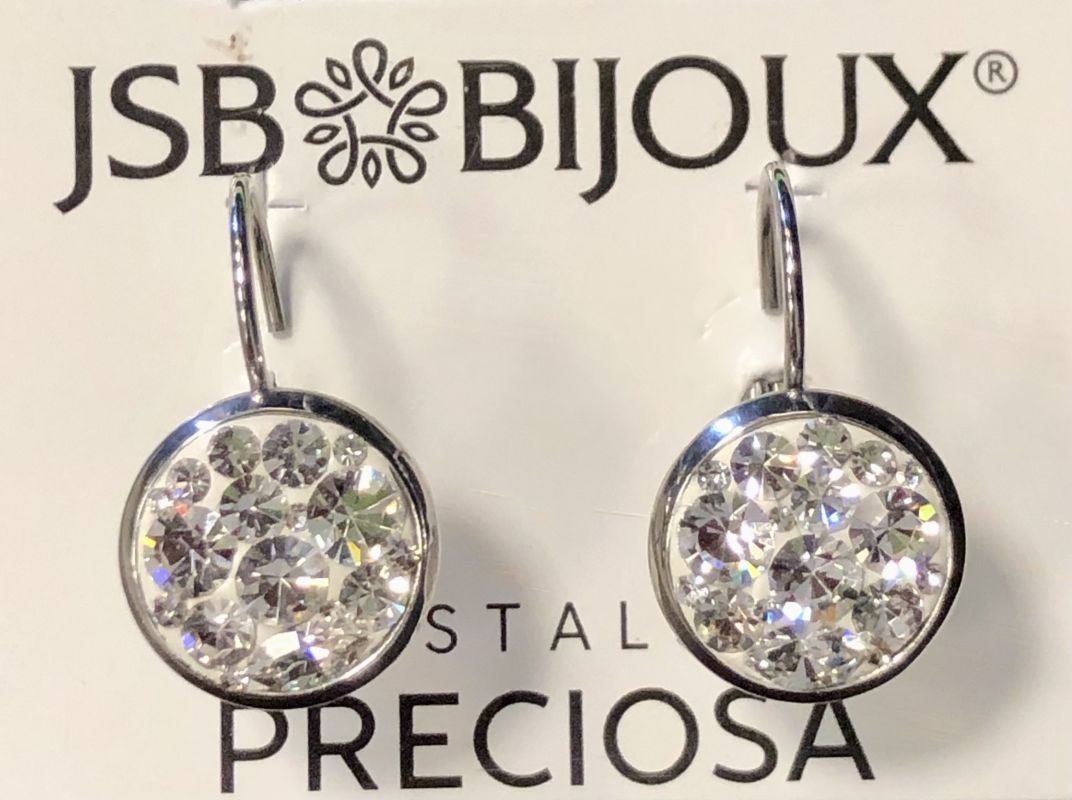 Náušnice ve hmotě - čiré Preciosa JSB BIJOUX