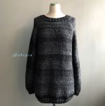 Pletený svetr - černý ( L )