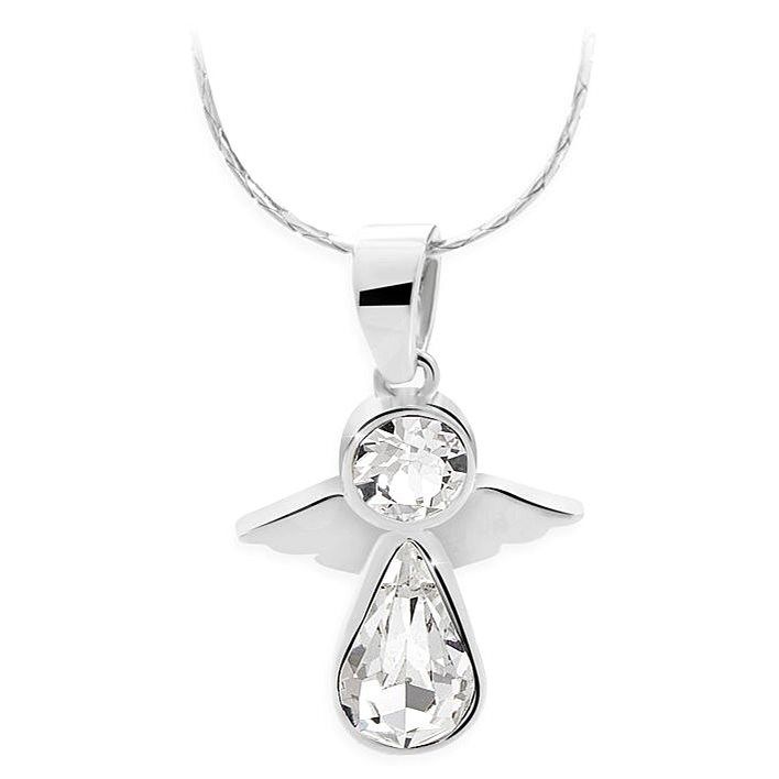 Stříbrný náhrdelník anděl Swarovski JSB BIJOUX