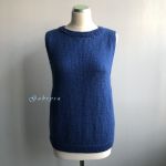 Dámská pletená vesta - modrá ( M )