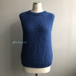Dámská pletená vesta - modrá ( M )