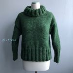 Dámský pletený svetr - tmavě zelený ( S/M )