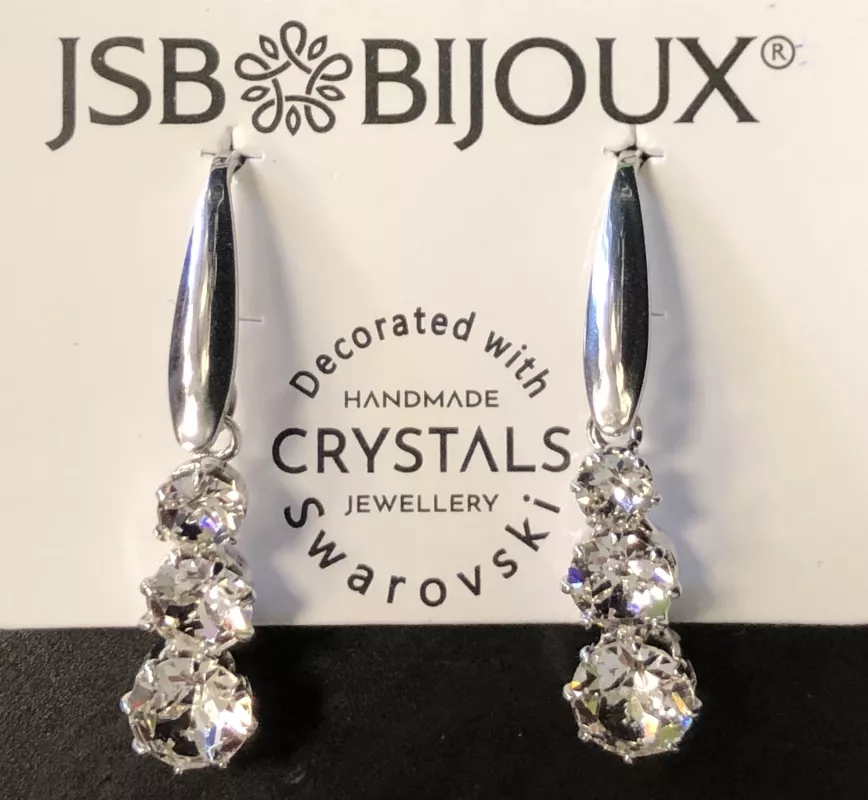 Náušnice 3 krystaly Swarovski JSB BIJOUX