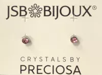Náušnice mini tečky 3mm - růžové Preciosa