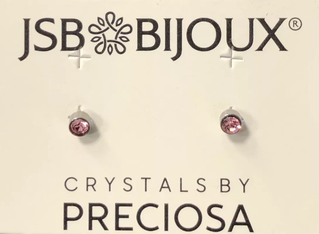 Náušnice mini tečky 3mm - růžové Preciosa JSB BIJOUX