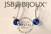 Náušnice rivoli 4mm - modré Swarovski