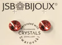 Náušnice rivoli 9mm - červené Swarovski