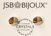 Náušnice rivoli 9mm - zlaté Swarovski