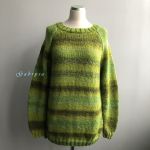 Pletený svetr - zelený ( L )
