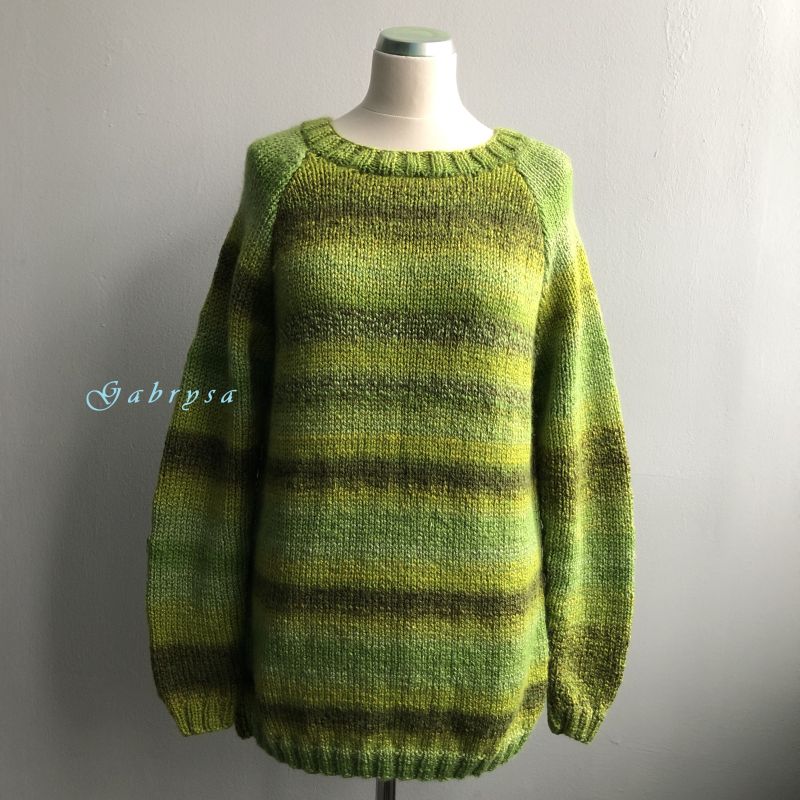 Pletený svetr - zelený ( L ) Gabrysa