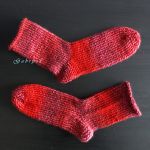 Pletené ponožky - červené ( 40 )